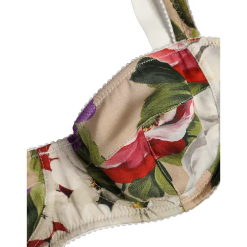 Floral Balconcino Silk Bra Underwear - Dolce & Gabbana - Modalova