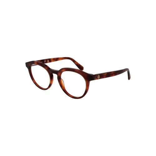 Brown Round Optical Frames for Men - Guess - Modalova