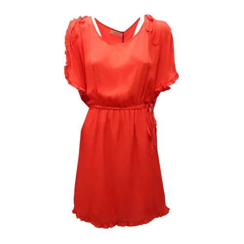 Orange Voile Dress with Lining - Twinset - Modalova