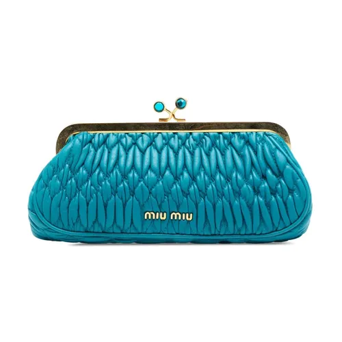 Pre-owned Ruched Leather Clutch - Miu Miu Pre-owned - Modalova