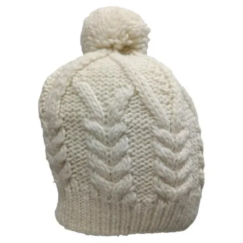 Pre-owned Beanie With Pom Pom in White Wool - Moncler Pre-owned - Modalova