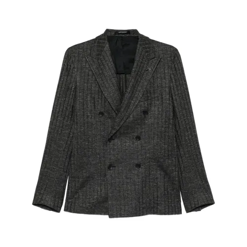 Double-breasted Peak Lapel Blazer - Tagliatore - Modalova