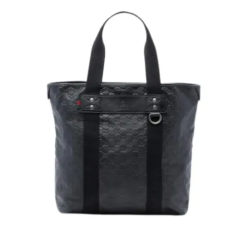 Pre-owned Embossed Leather Tote - Gucci Vintage - Modalova
