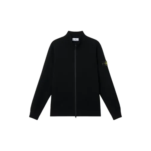 Black Wool Jumper with High Collar - Stone Island - Modalova