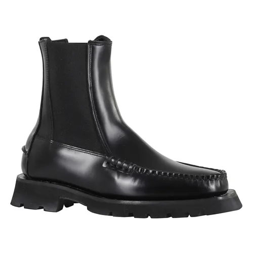 Black Ankle Boot with Round Toe - Hereu - Modalova