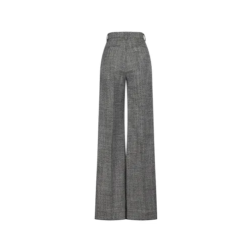 Grey Beige Wool Mouline Pants - Valentino Garavani - Modalova