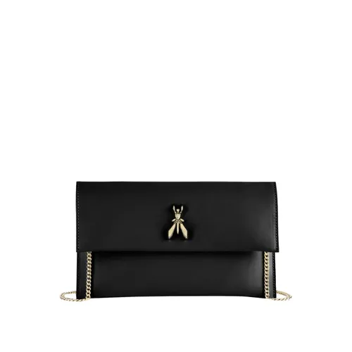 Chic Leather Clutch with Chain Strap - Patrizia Pepe - Modalova