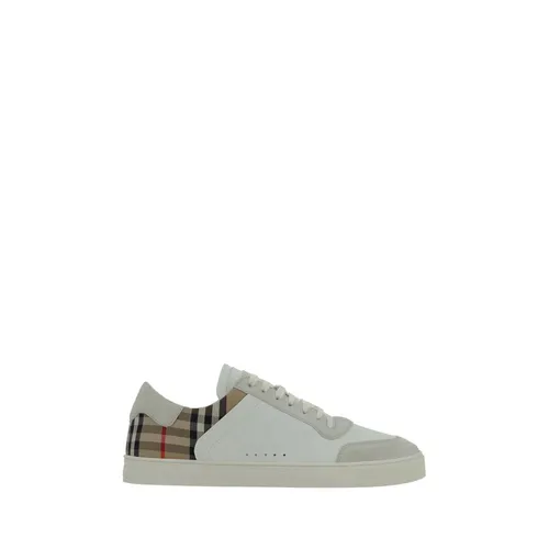Panelled Stevie Sneakers with Check Pattern - Burberry - Modalova