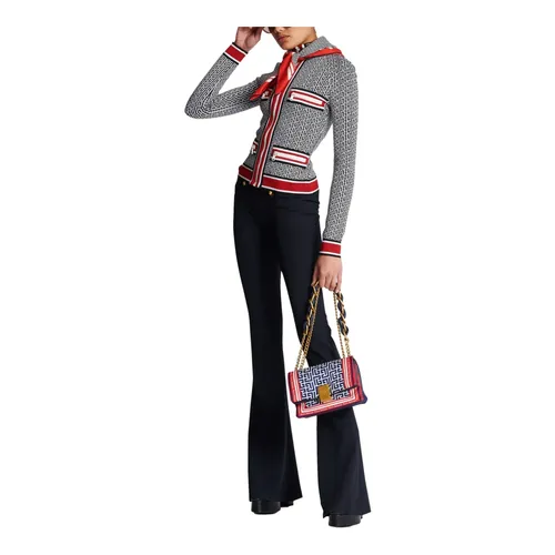 Giacca a maglia con monogramma - Balmain - Modalova