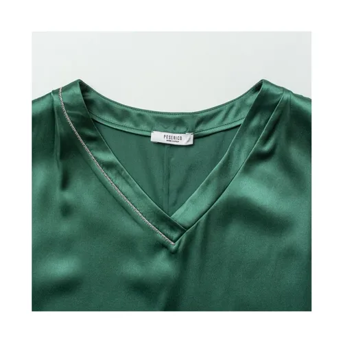 Silk V-neck Top - Peserico - Modalova