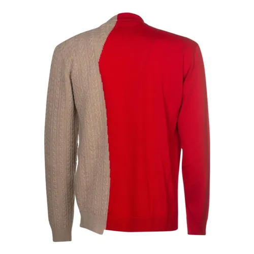 Red Knit Pullover Sweater - Versace - Modalova