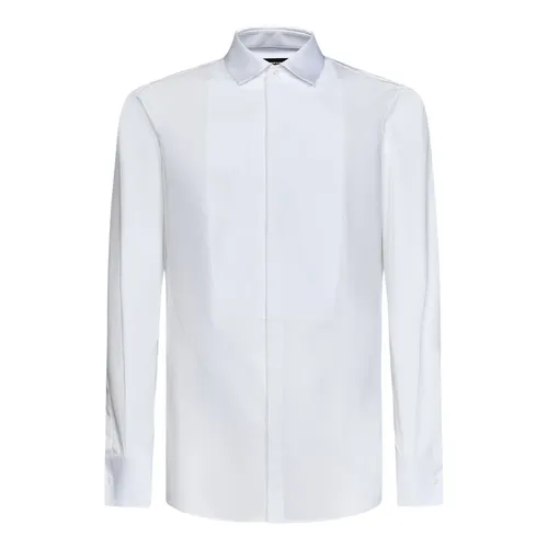 White Shirt with Plastron Closure - Dsquared2 - Modalova