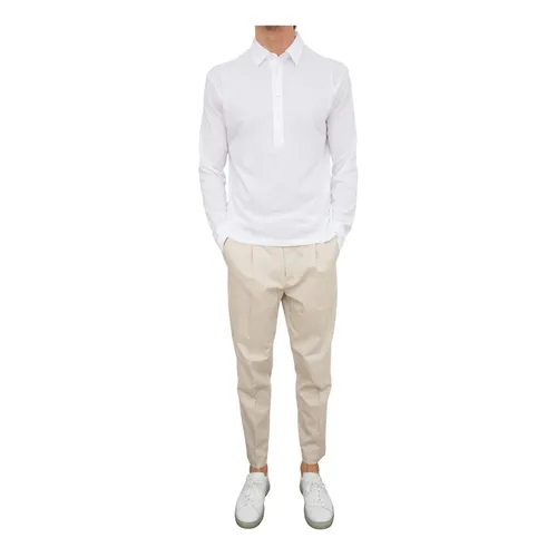 White Polo T-Shirt - Paolo Pecora - Modalova