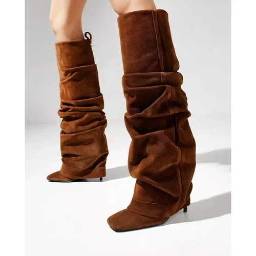Brown Stiletto Boots Rea - The Attico - Modalova