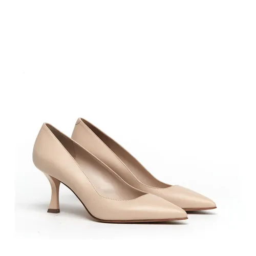 Beige Leather Decolleté - Sergio Levantesi - Modalova