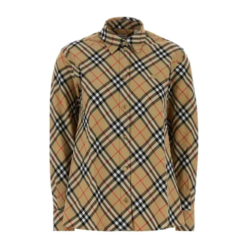 Camisa de Algodón Bordada - Burberry - Modalova