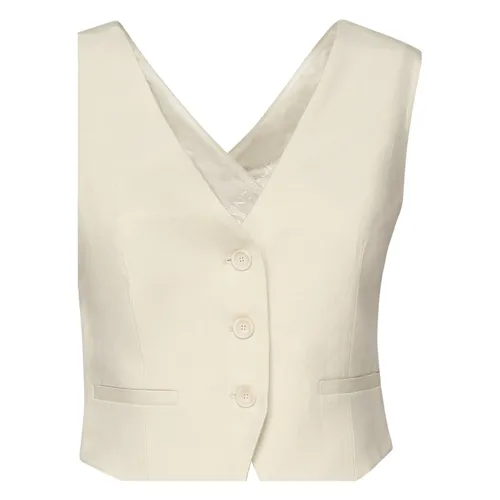 White Jacket with Crossed Back Bands - Dondup - Modalova