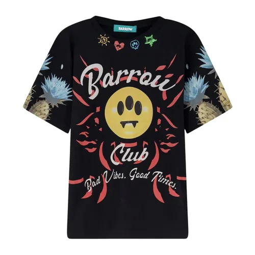 Printed Crew-neck T-shirt - Barrow - Modalova