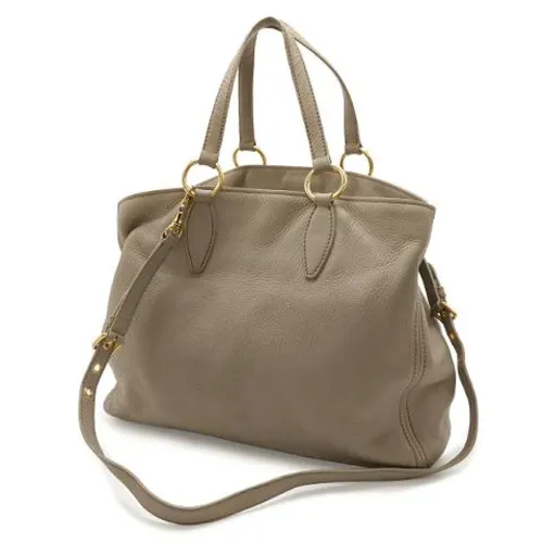 Pre-owned Leather Shoulder Bag - Miu Miu Pre-owned - Modalova