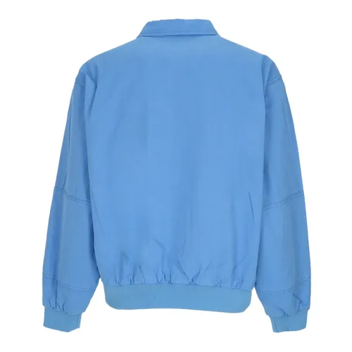 Blue Bomber Jacket with Zip Closure - Obey - Modalova