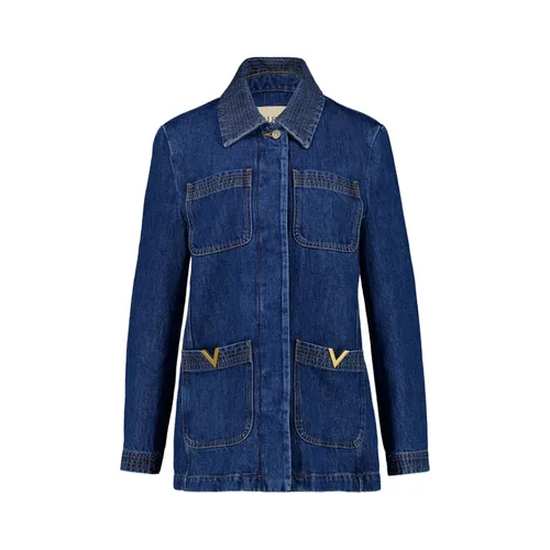 Patch-pocket Denim Jacket - Valentino - Modalova