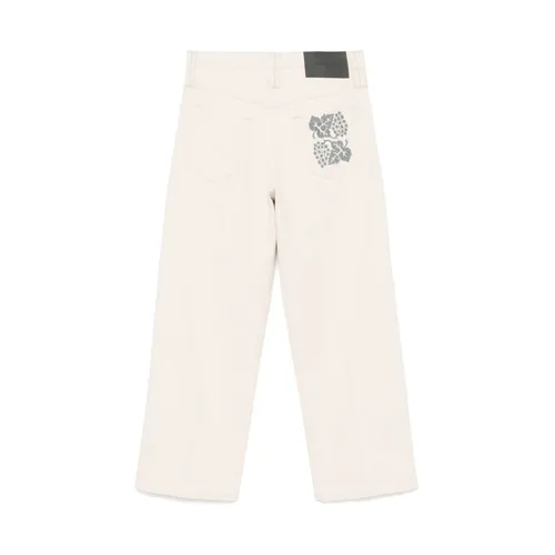 Ecru Classic Five Pocket Jeans - Federico Cina - Modalova