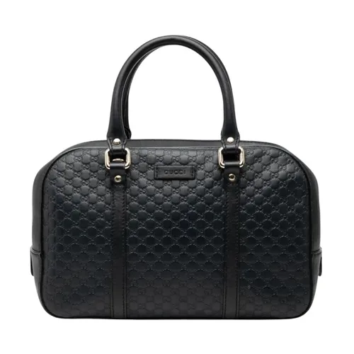 Pre-owned Leather Top Handle Bag - Gucci Vintage - Modalova