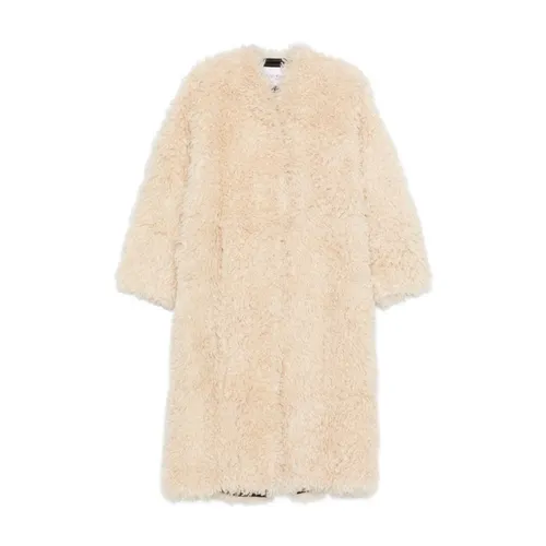Faux Fur Open Front Coat - Stand Studio - Modalova