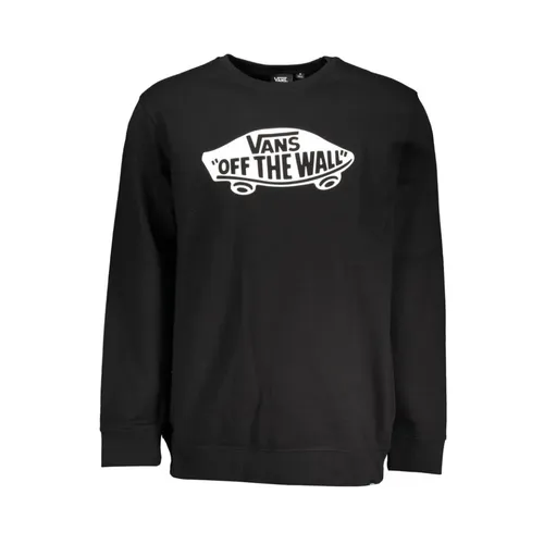 Simple Black Cotton Sweatshirt with Logo Print - Vans - Modalova