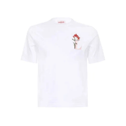 Cotton T-shirt with Front Patch - Lanvin - Modalova