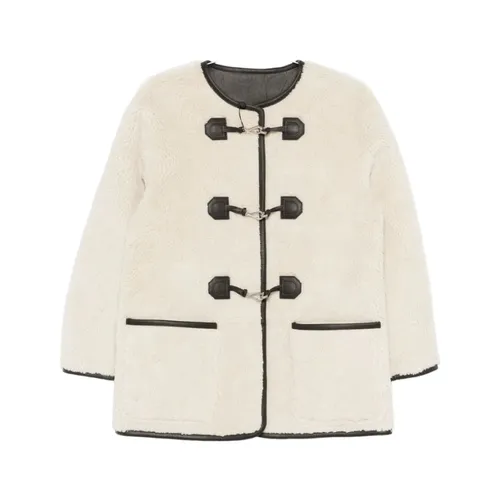Buckled Shearling Jacket - Dunst - Modalova
