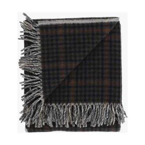 Check Pattern Wool Blanket Fringed Edges - Autry - Modalova