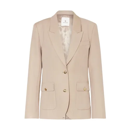 Beige Wool Blazer - Anine Bing - Modalova