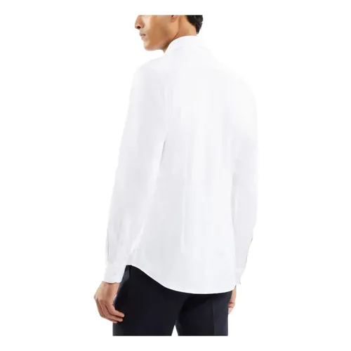White Stretch-Cotton Shirt - Fay - Modalova