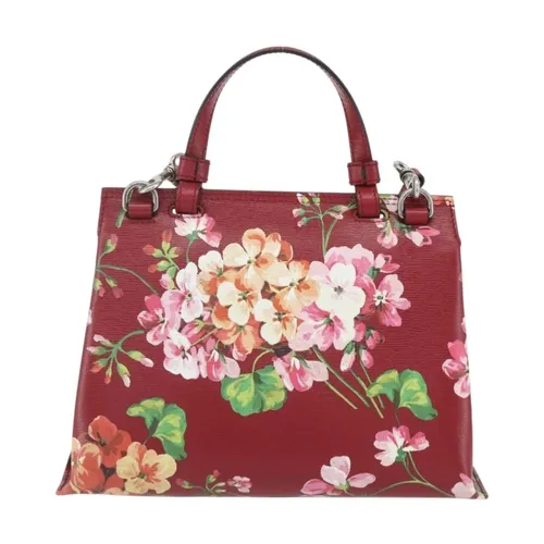 Pre-owned Vintage Floral Print Top Handle Bag - Gucci Vintage - Modalova