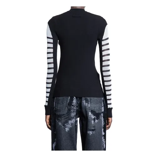 Striped Mesh Knit Pullover - Jean Paul Gaultier - Modalova