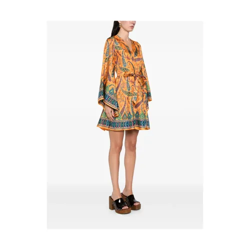 Paisley Tie-Waist Silk Dress - Etro - Modalova