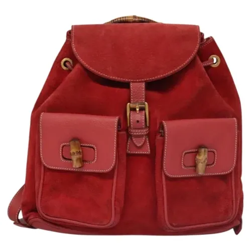 Pre-owned Suede backpacks - Gucci Vintage - Modalova