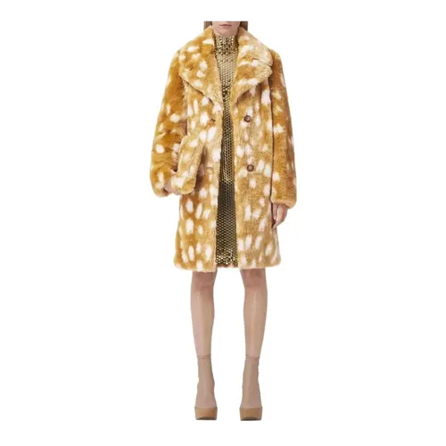 Faux Fur Coat Button Closure - Burberry - Modalova