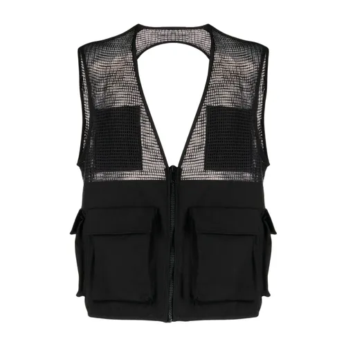 Black Cargo Gilet with Mesh Panels - Givenchy - Modalova