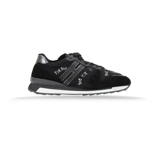 Butterfly Sneakers with Suede Details - Hogan - Modalova
