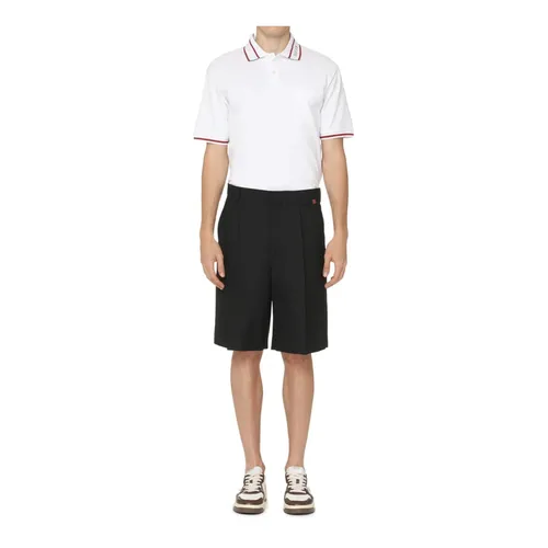 Wool Blend Twill Short with Web - Gucci - Modalova