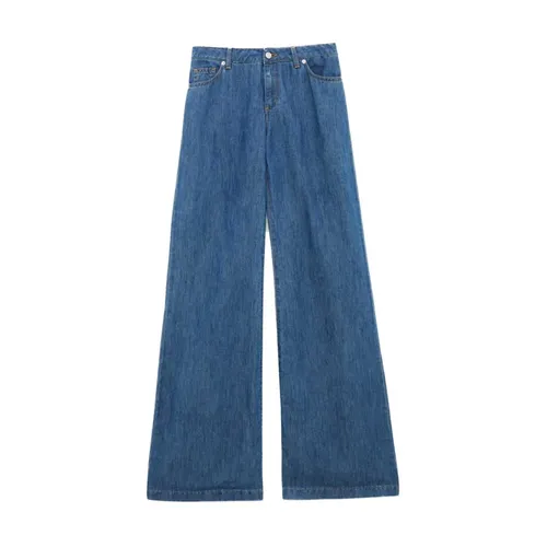 Low-Rise Wide Jeans - Ermanno Scervino - Modalova