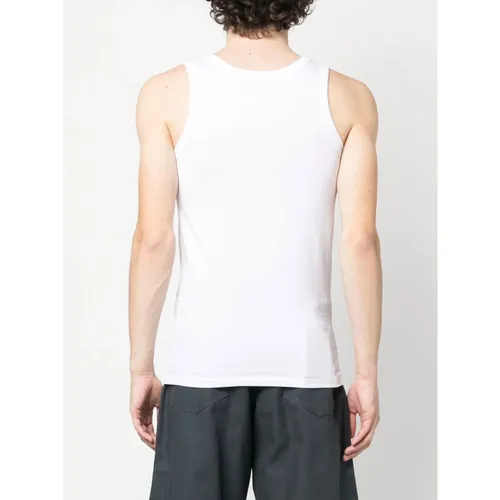 White Logo Patch Cotton Tank Top - Raf Simons - Modalova