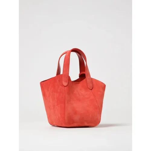 Suede Mini Bag Top Zip Closure - Giorgio Armani - Modalova