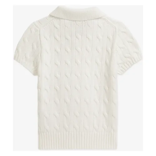 Cable Knit Polo Top - Ralph Lauren - Modalova
