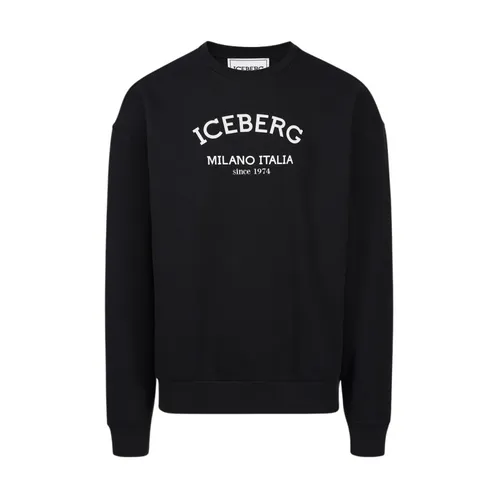 Crew-neck Sweatshirt with Logo - Iceberg - Modalova