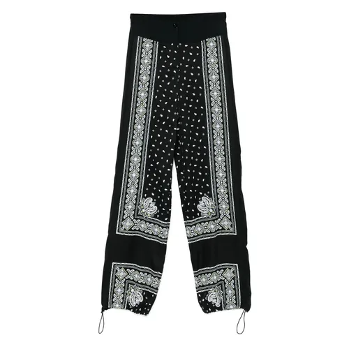 Drawstring Hem Black Pants - Pinko - Modalova