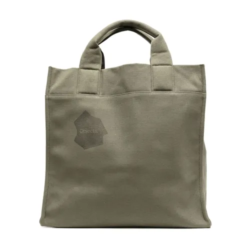 Canvas Tote Bag with Logo Print - Objectsivlife - Modalova