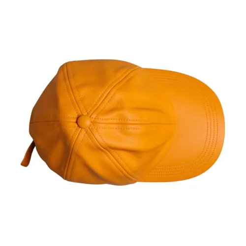 Logo Details Baseball Cap Orange Stylish - Dolce & Gabbana - Modalova